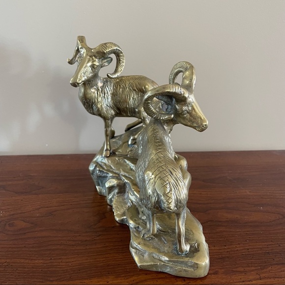 SOLD- Brass Ram Sculpture - Picture 4 of 6